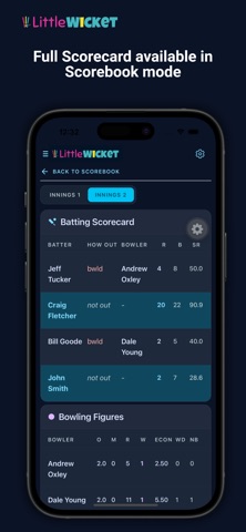LittleWicket Cricket Scorebook screenshot