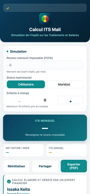 Calcul ITS Mali screenshot 3