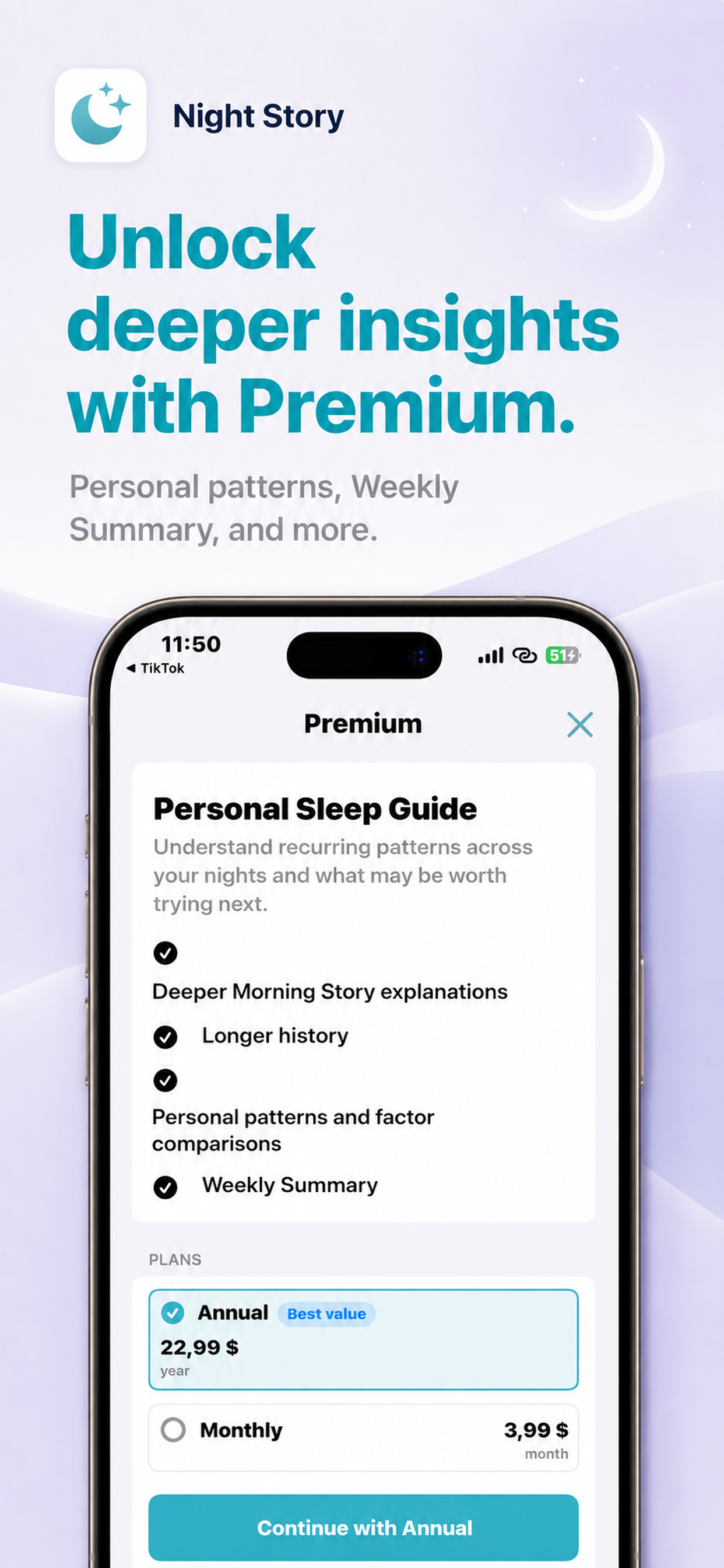 Night Story: Sleep Insights screenshot 5