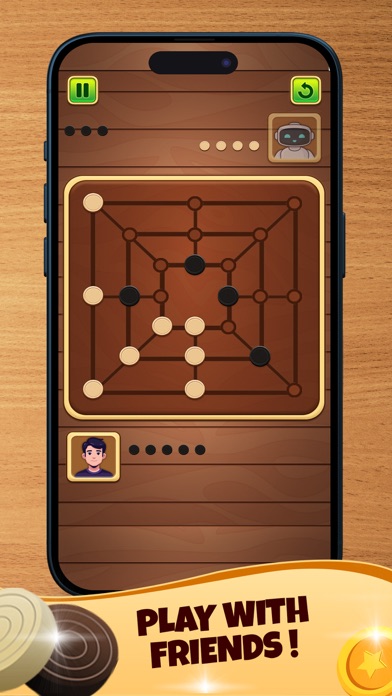 Mills Three Men's Morris Game Screenshot