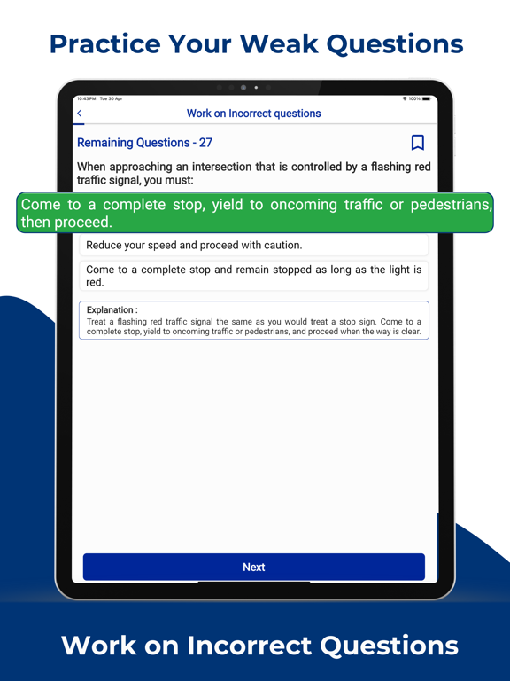 Indiana BMV Permit Practice iPad screenshot 5 - Education app