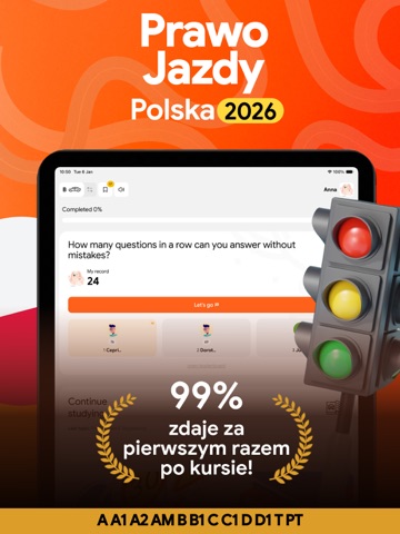 Poland Driving Exam Test 2026 iPad screenshot