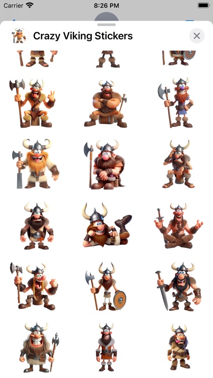 Crazy Viking Stickers