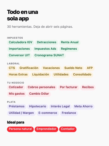 IGV Peru Tool: Tax Calculator iPad screenshot
