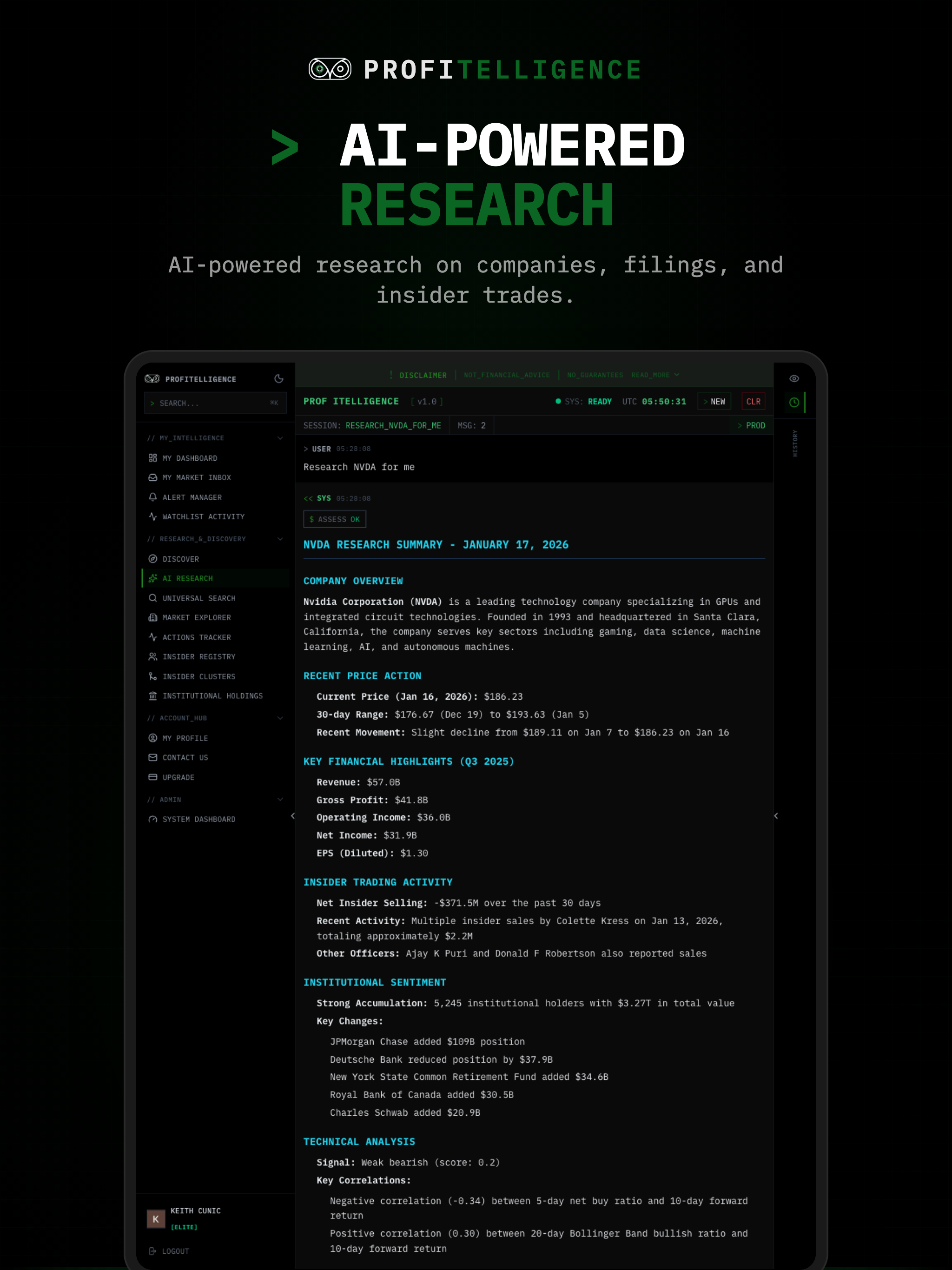 Profitelligence screenshot 14