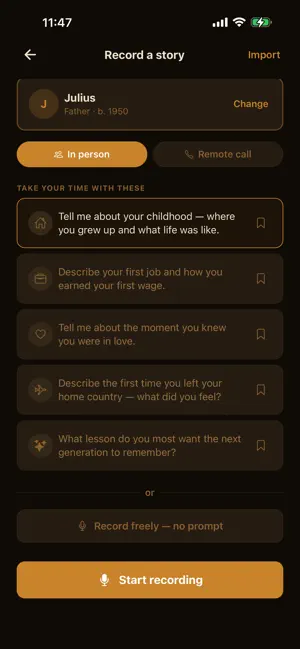 Tessora: Voices & Life Stories screenshot 2
