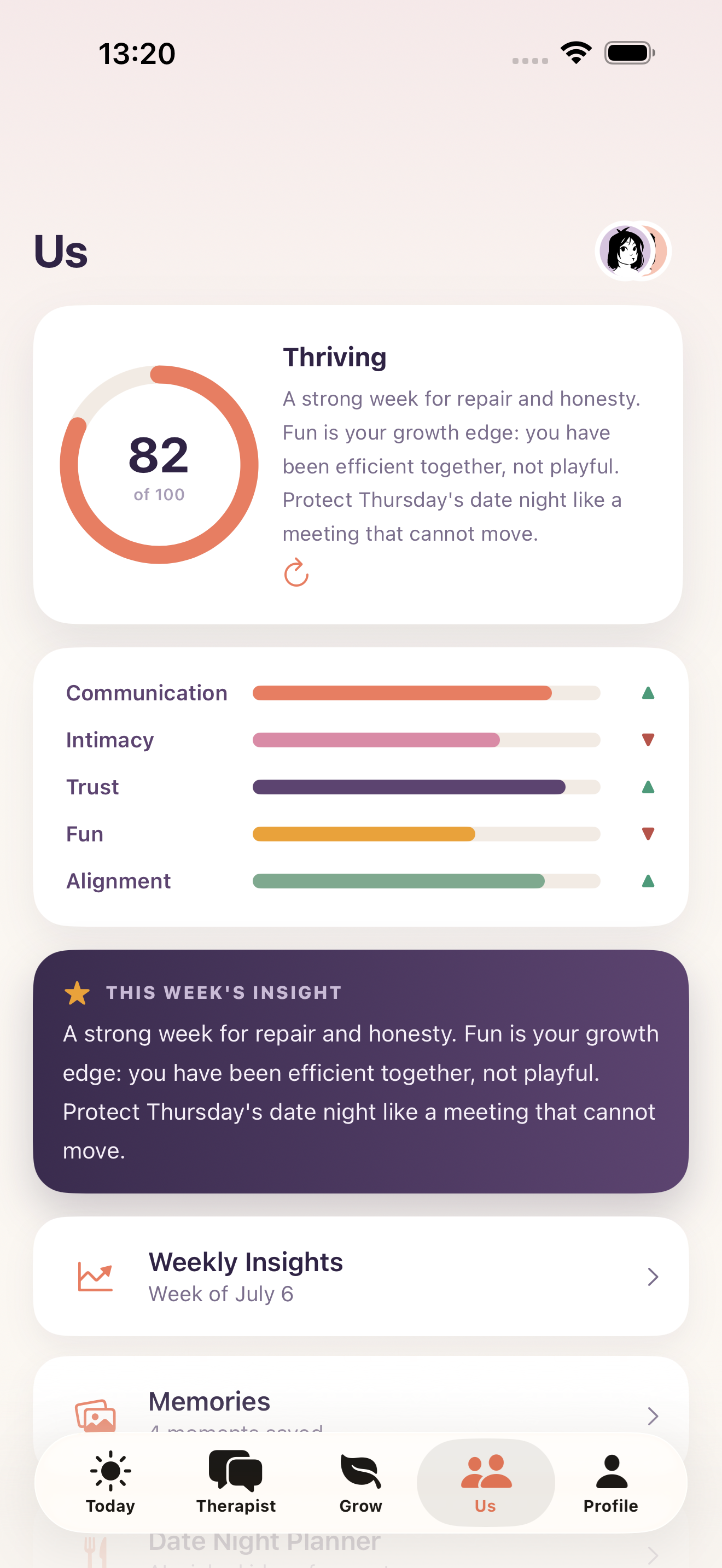 Attune: AI Couples Therapy screenshot 3