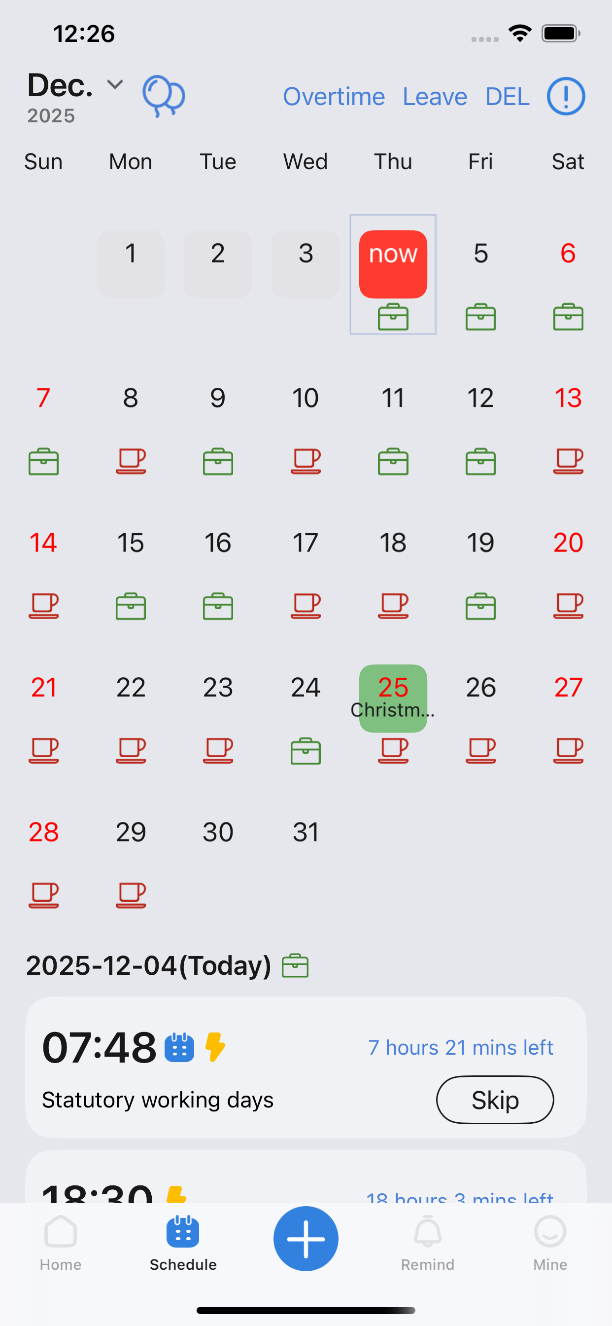 OK Alarm: Holiday & Shift Work