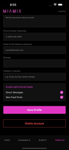 MIAMIX Online screenshot
