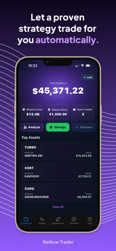 BeNow: AI Crypto Trader Bot screenshot 1 of 5