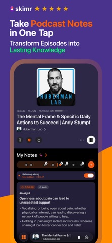 AI Podcast Note Taker - Skimr screenshot