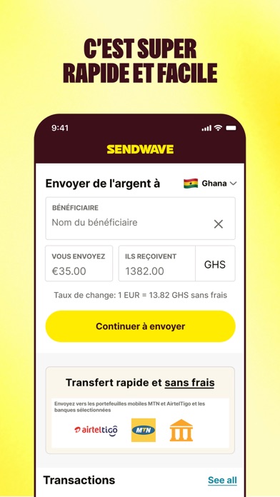 Screenshot #3 pour Sendwave-Envoyez de l'argent