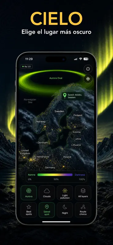 AuroraMe: Aurora Forecast Map screenshot 3 of 6