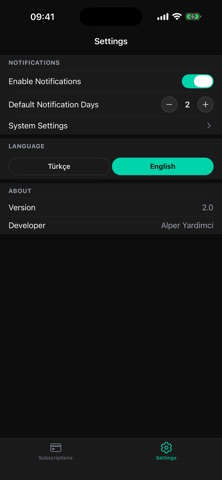 Trackify Subs screenshot