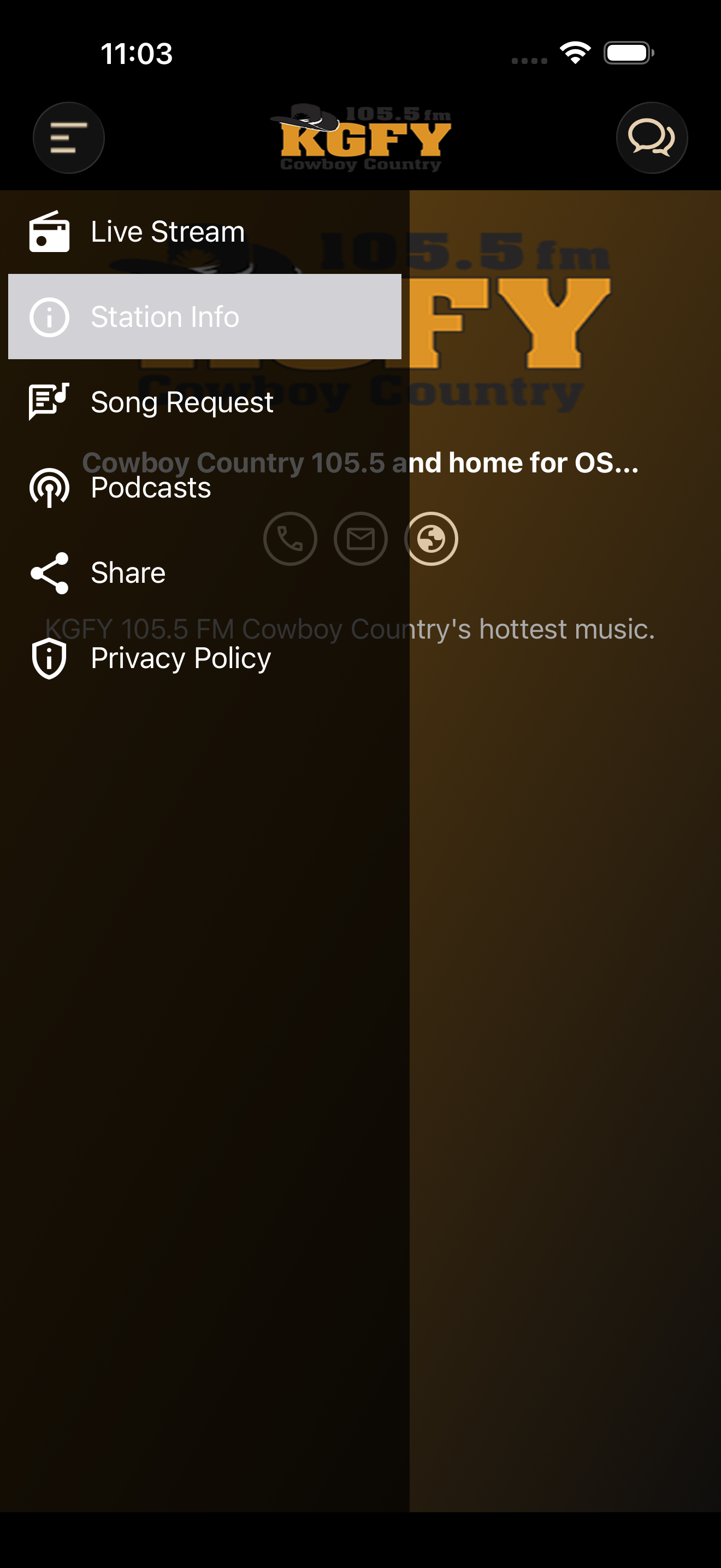 KGFY Cowboy Country 105.5 FM screenshot 9