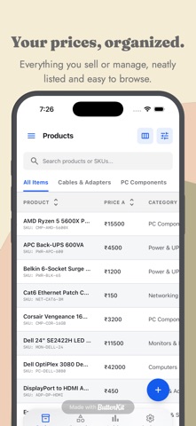 Price List Pro - Manage Prices iPhone screenshot