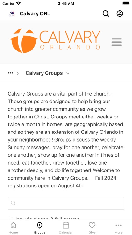 Calvary Orlando App