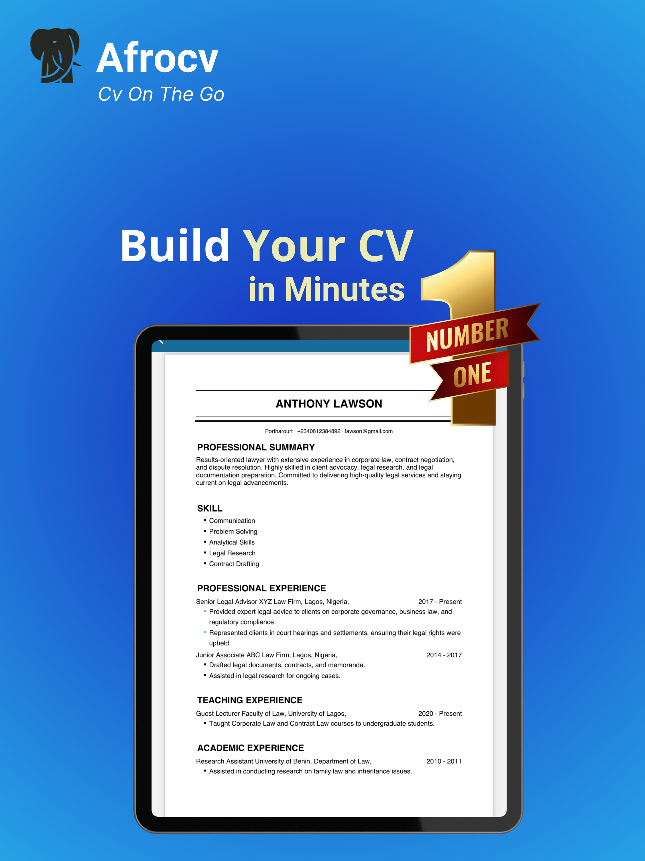 AfroCV – Resume & CV Maker screenshot 5