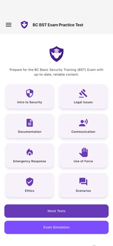 BC BST Exam Practice iPhone screenshot