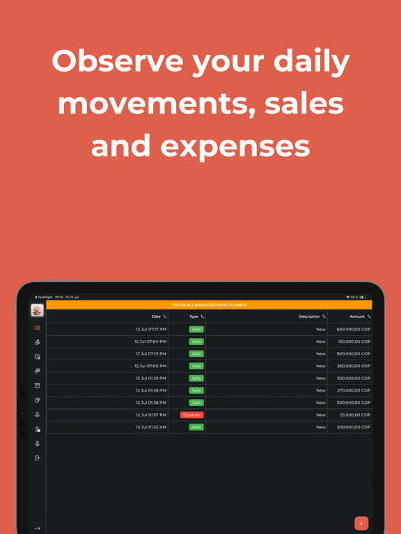My Business Control iPad screenshot