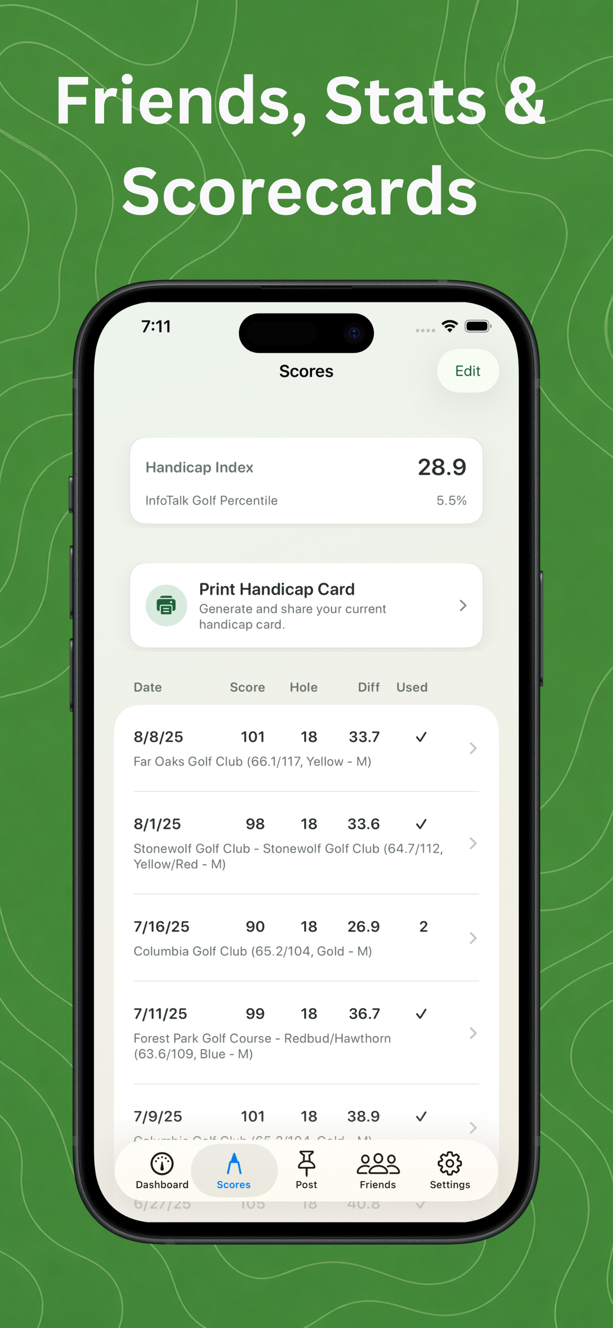 Golf Handicap Tracker & Scores screenshot 8