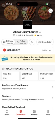 Abbas Curry Lounge iPhone screenshot