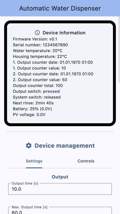 Automatischer Wasserspender