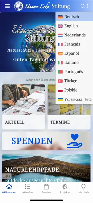Unsere Erde Stiftung screenshot 1