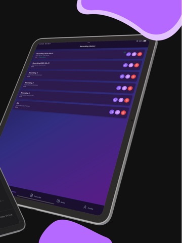 VoiceNoteX: Audio to Notes iPad screenshot