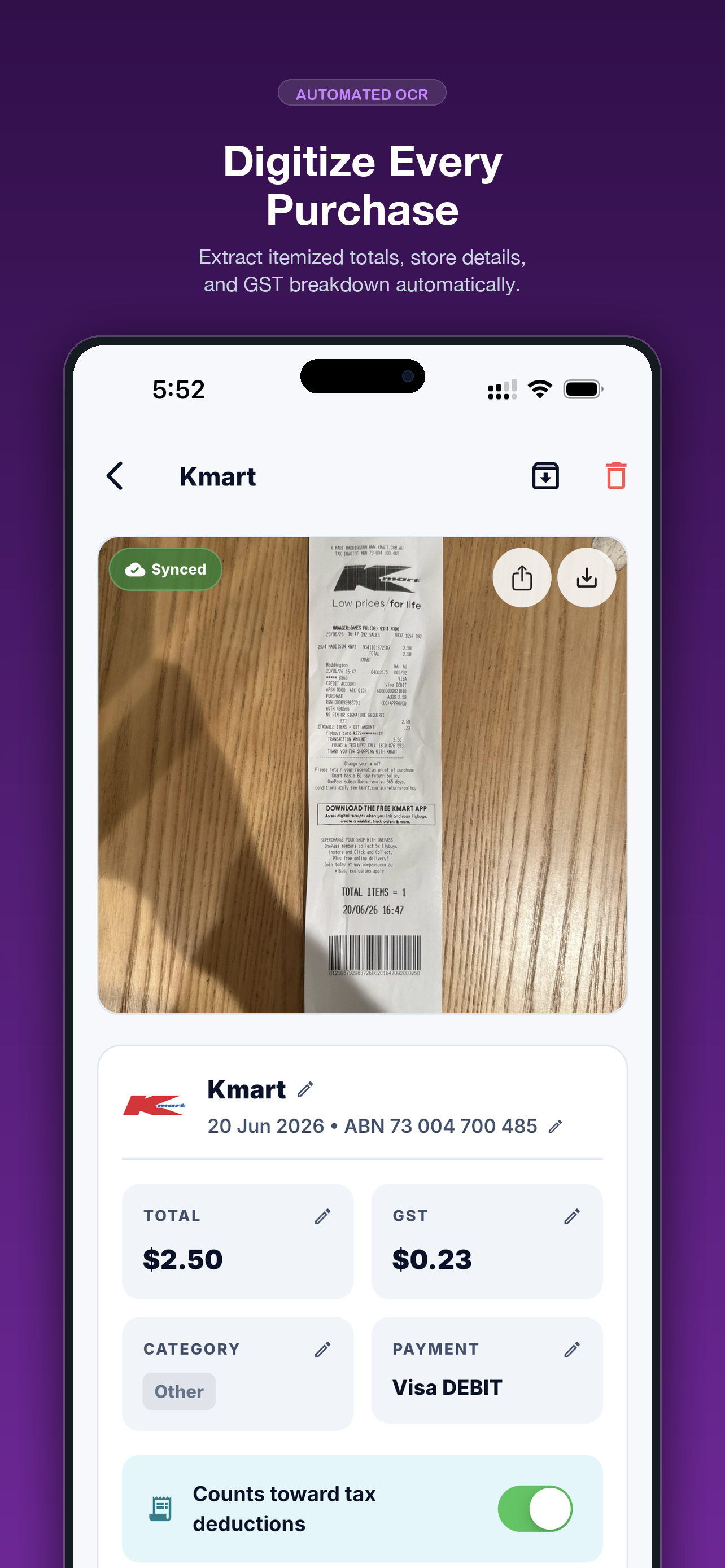 Bilbx: Receipt Scanner & Tax screenshot 4