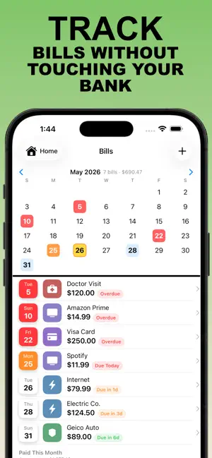 Bill Docket: Manual Tracking screenshot 1