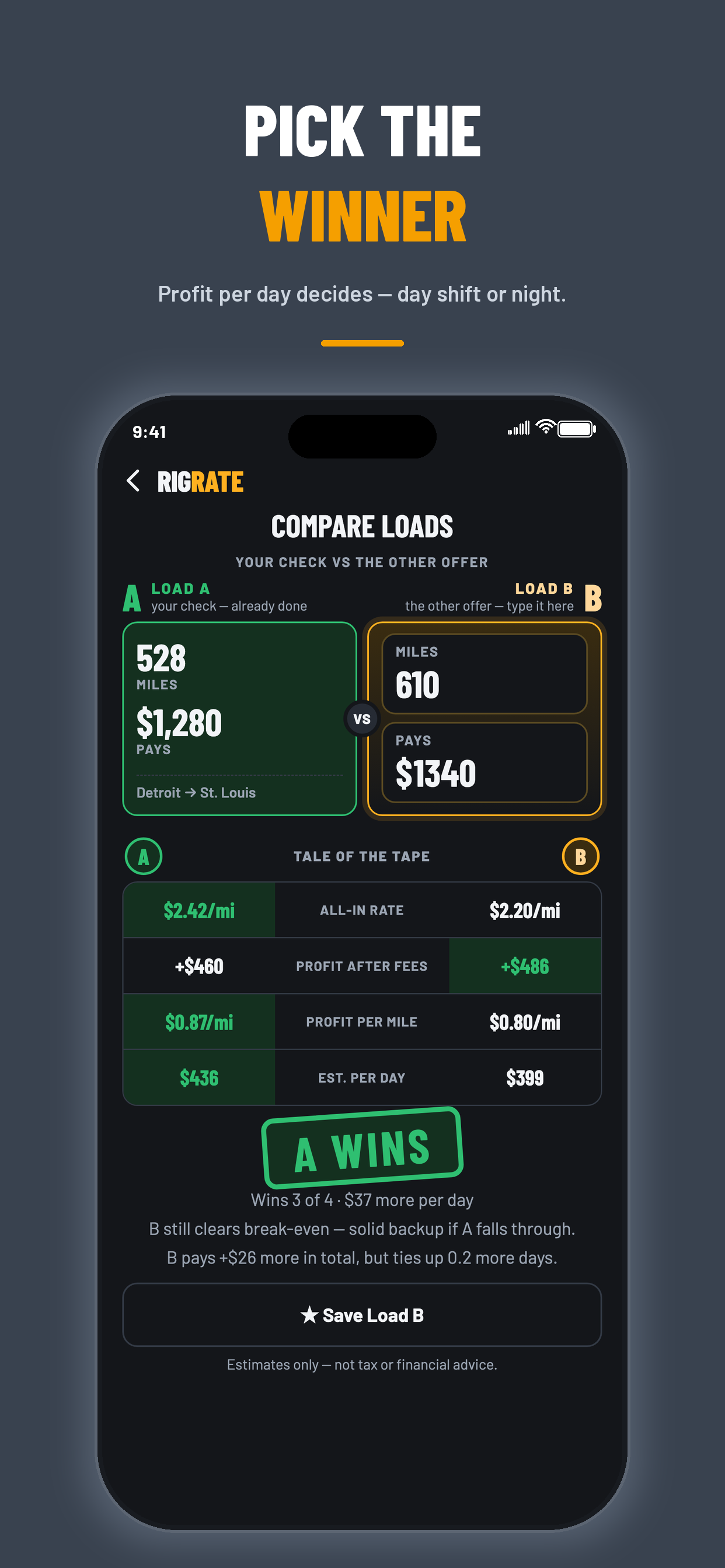 RigRate: Trucking Load Check screenshot 7