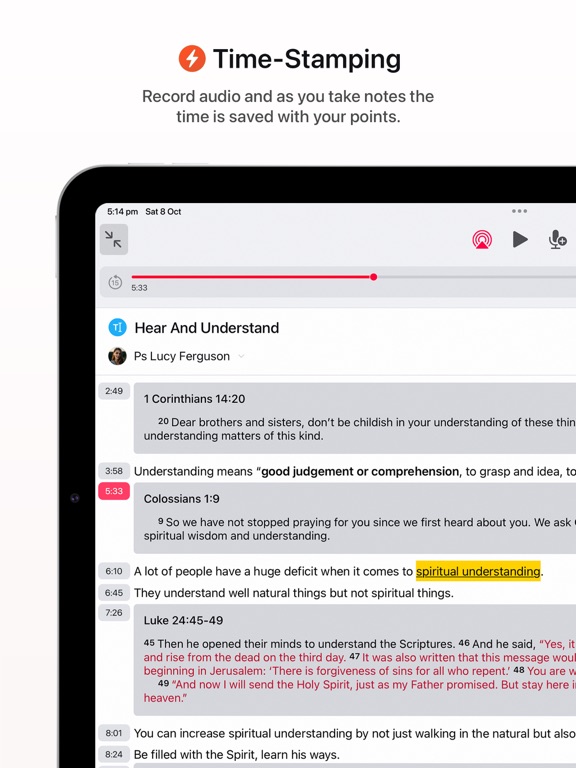 Spirit Notes - Christian Notes iPad screenshot 4 - Reference app