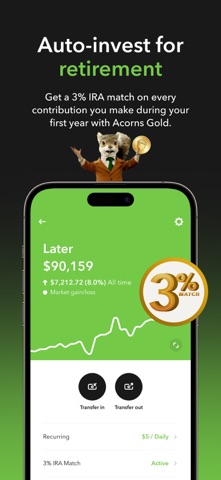 Acorns: Save & Invest Money iPhone screenshot 3