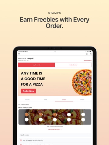 Pizza Villa Rewards iPad screenshot