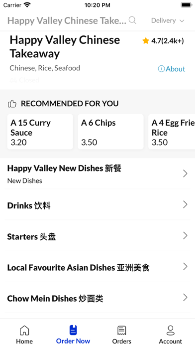 Happy Valley Chinese Takeaway Screenshot