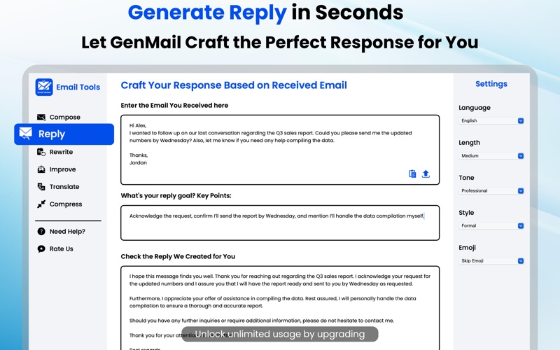 Email Writer • GenMail AI Screenshot