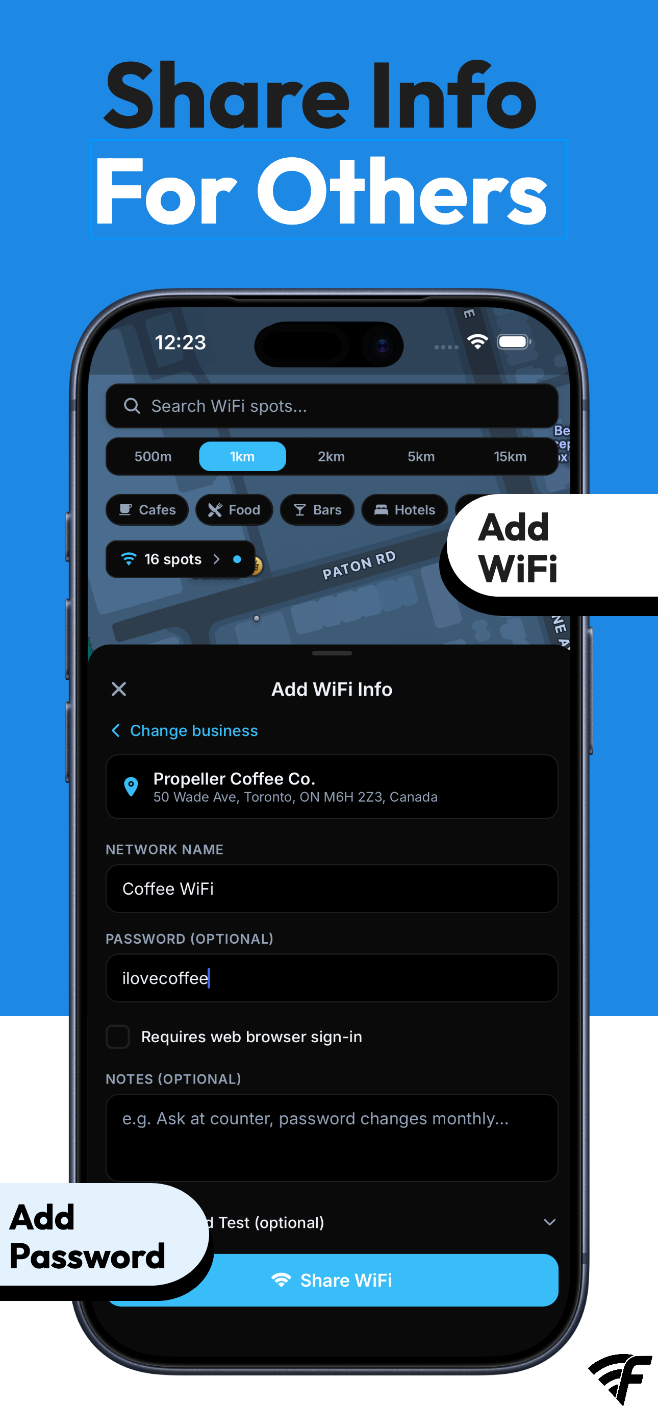 WiFi Finder - Password Map