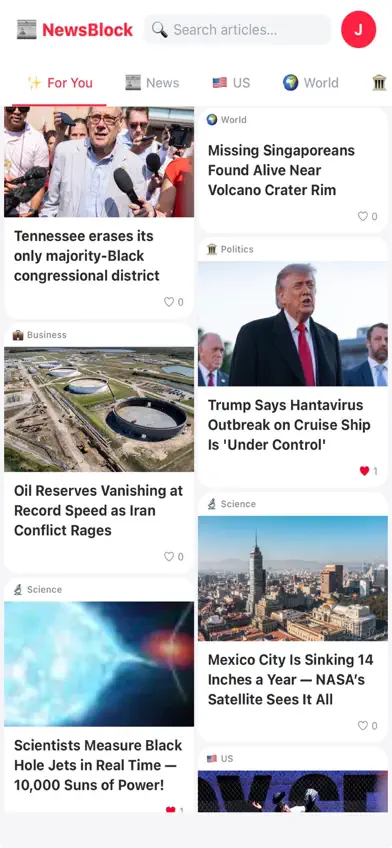 NewsBlock screenshot 1