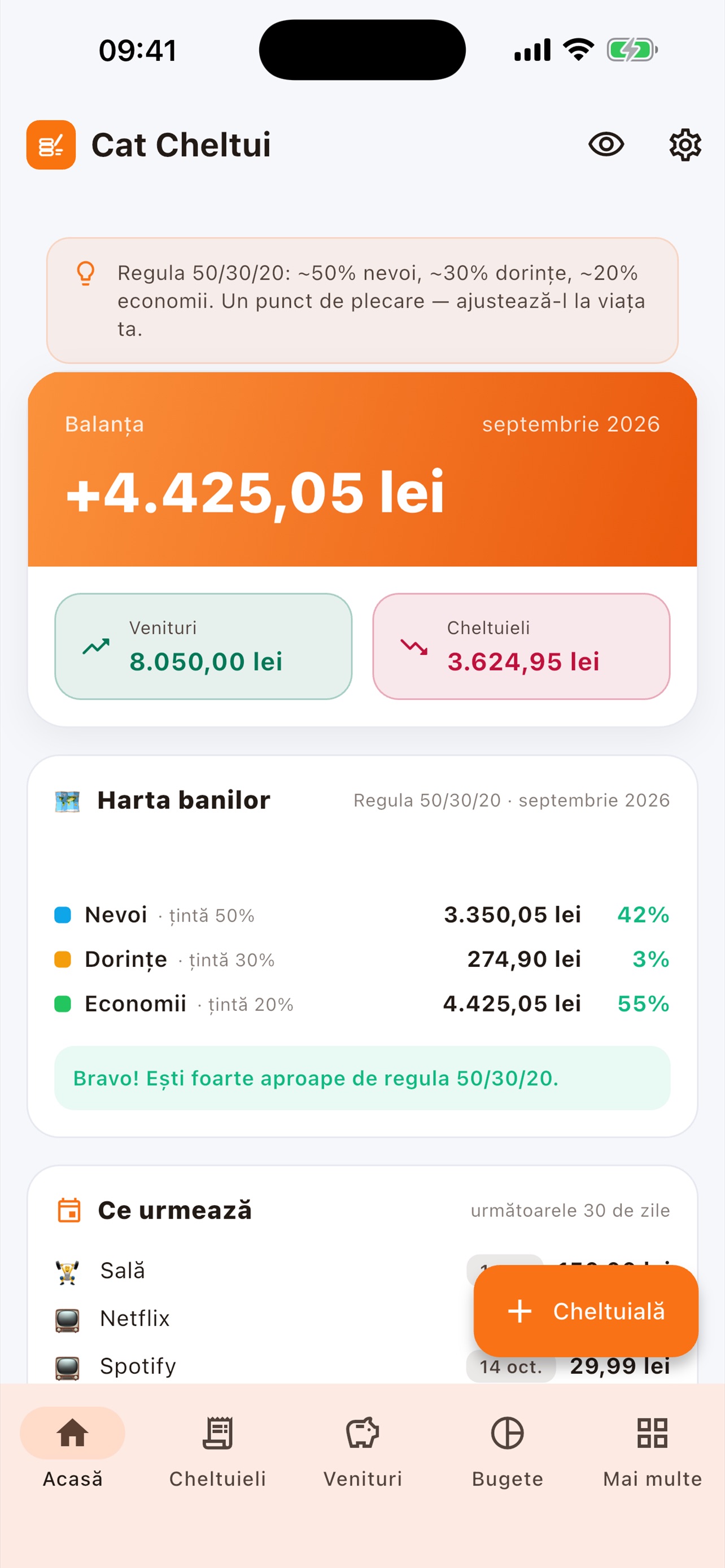 Screenshot 1 of Cat Cheltui: Expense Tracker