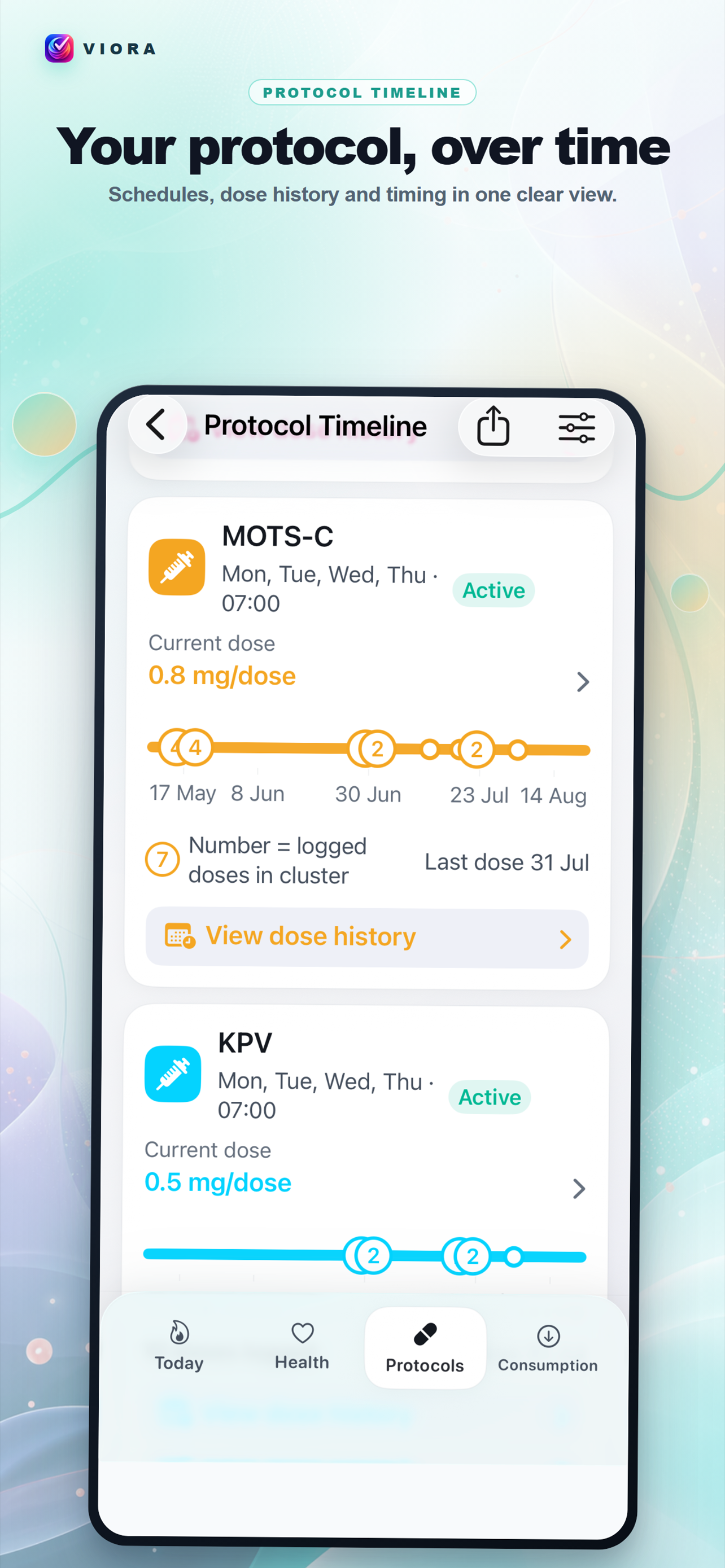 Viora: GLP-1 & Peptide Tracker screenshot 6