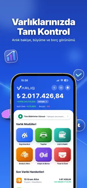 VARLIQ: Varlık Takip ve Yönet screenshot 1