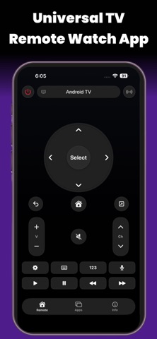 Universal TV Remote Watch App screenshot