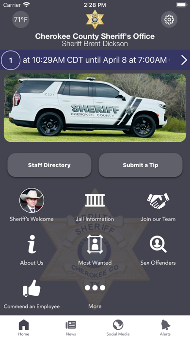 Cherokee County Sheriff TX Screenshot