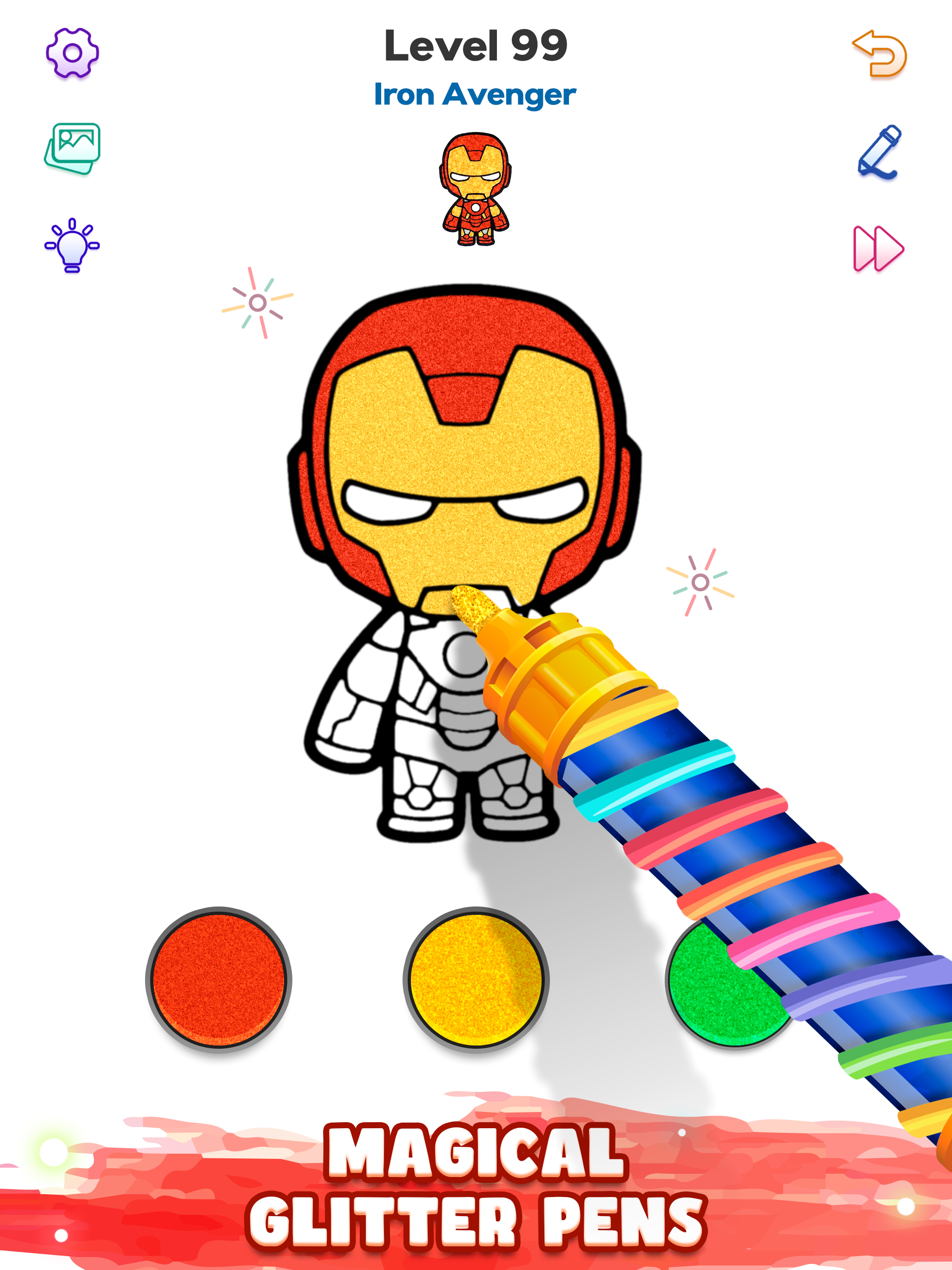 Coloring Paint: ASMR Superhero screenshot 8