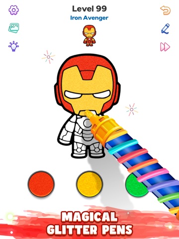 Coloring Paint: ASMR Superhero iPad screenshot