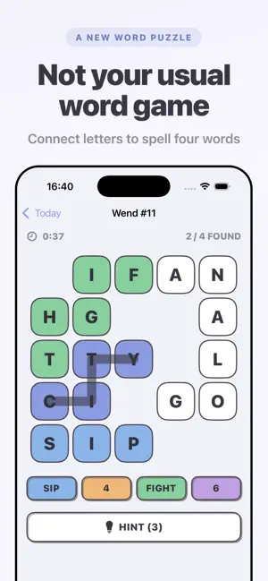 Wend: Daily Word Trails Puzzle screenshot 1