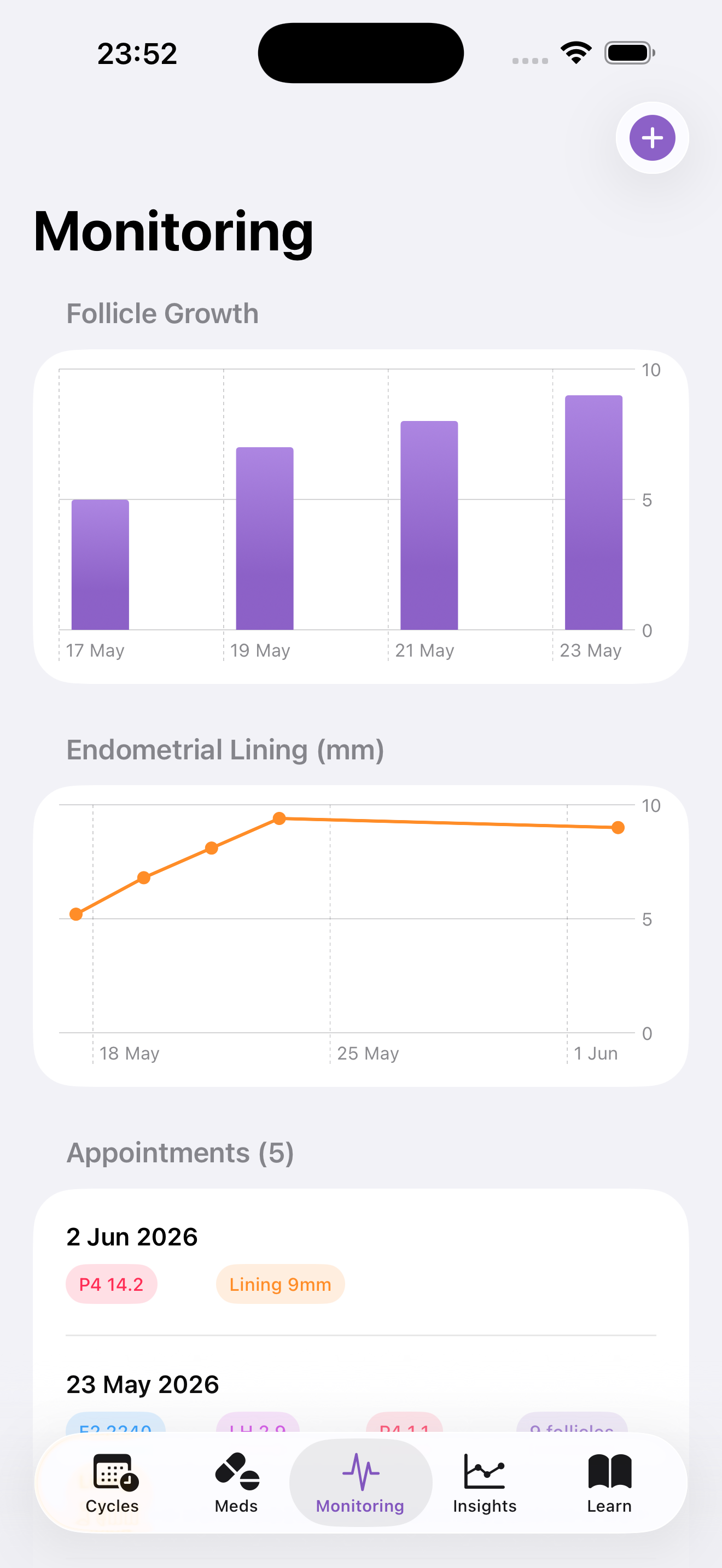 IVFDiary Fertility Log screenshot 3