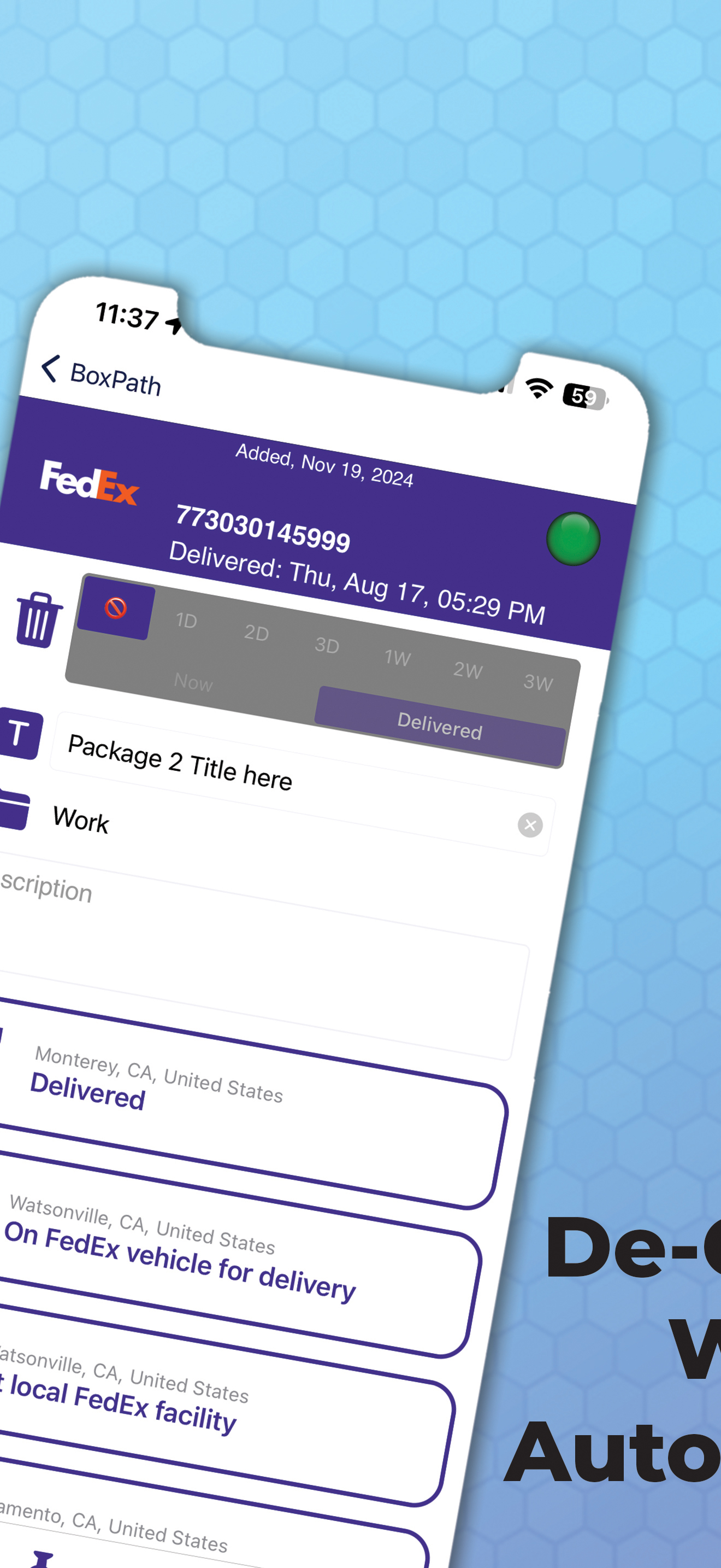 BoxPath - package tracking app screenshot 4