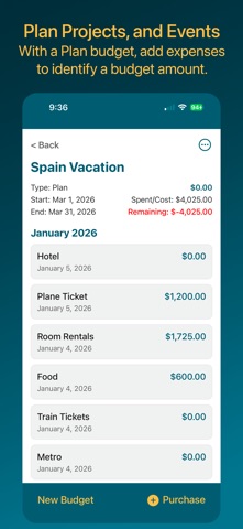 BudgetESF screenshot